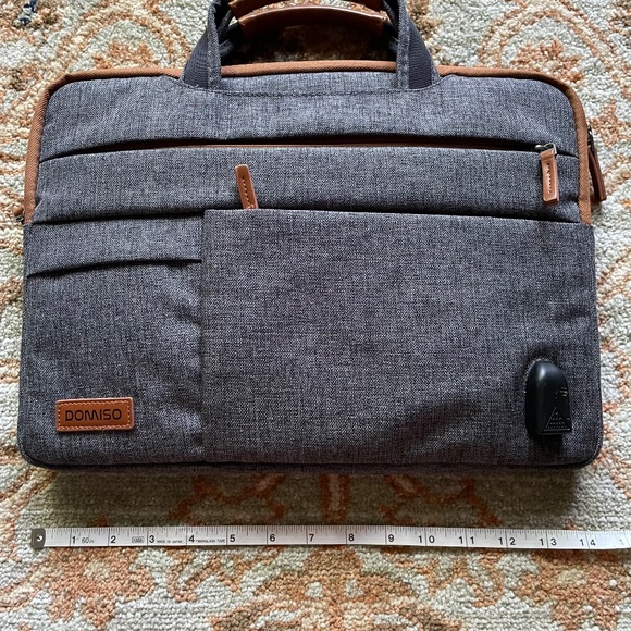 Domiso 13.3" Waterproof Functional Laptop Sleeve Briefcase With USB Battery Cord - Picture 15 of 15